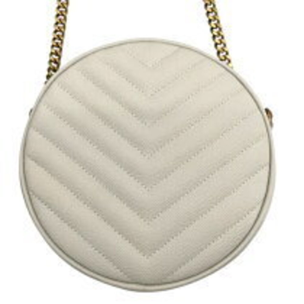 Saint Laurent Vinyl Chain Shoulder Bag White Leather - Picture 2 of 8